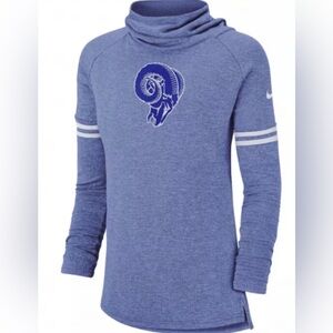 Nike Los Angeles Rams Shirt Funnel Neck Long Sleeve Unisex NFL Lg Football NWOT